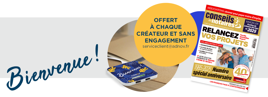 Adnov Cadeaux pack créateur notaire